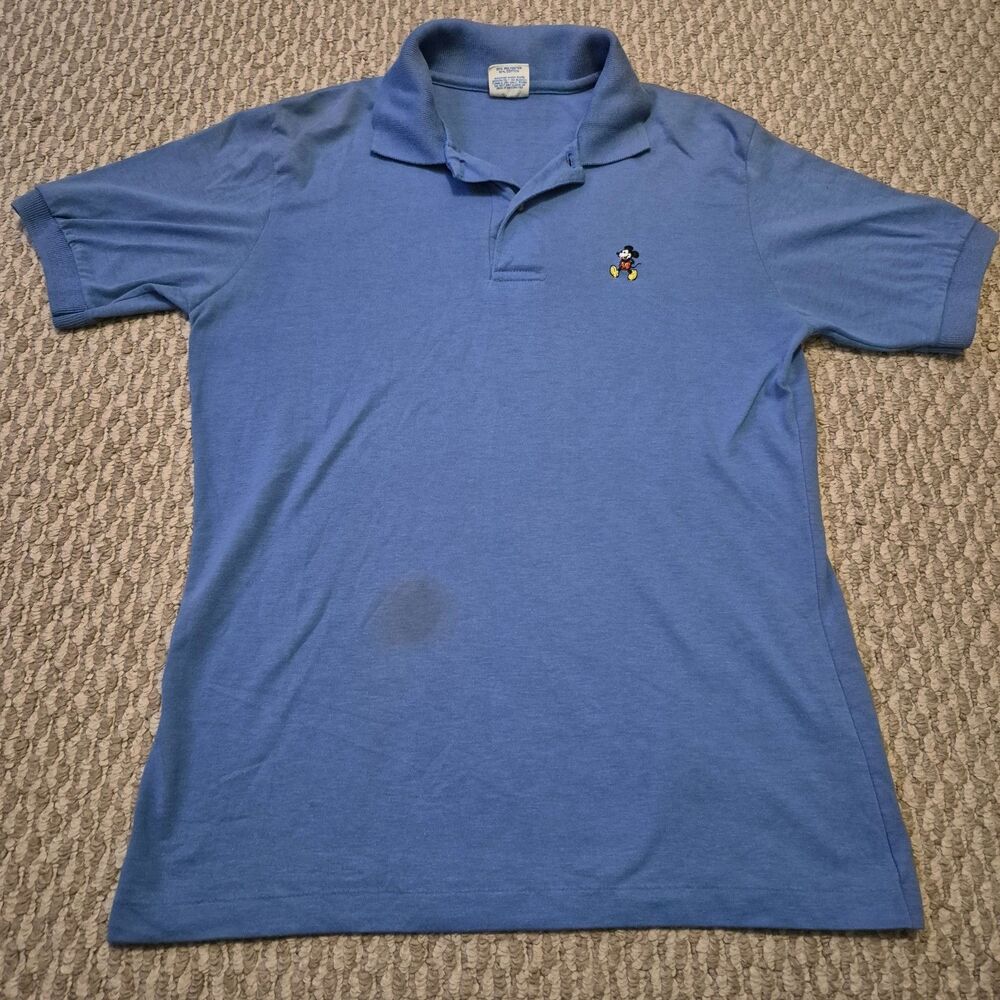Vintage Disney Character Fashions Shirt Size Large Mickey Mouse Polo M